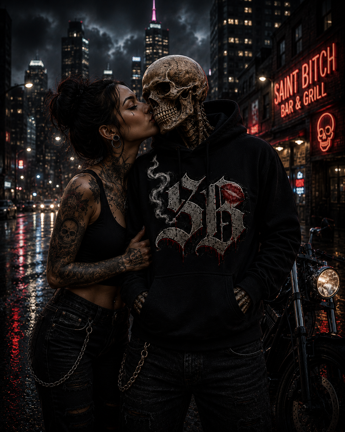 Your Girlfriend Loves My Harley Pullover Hoodie