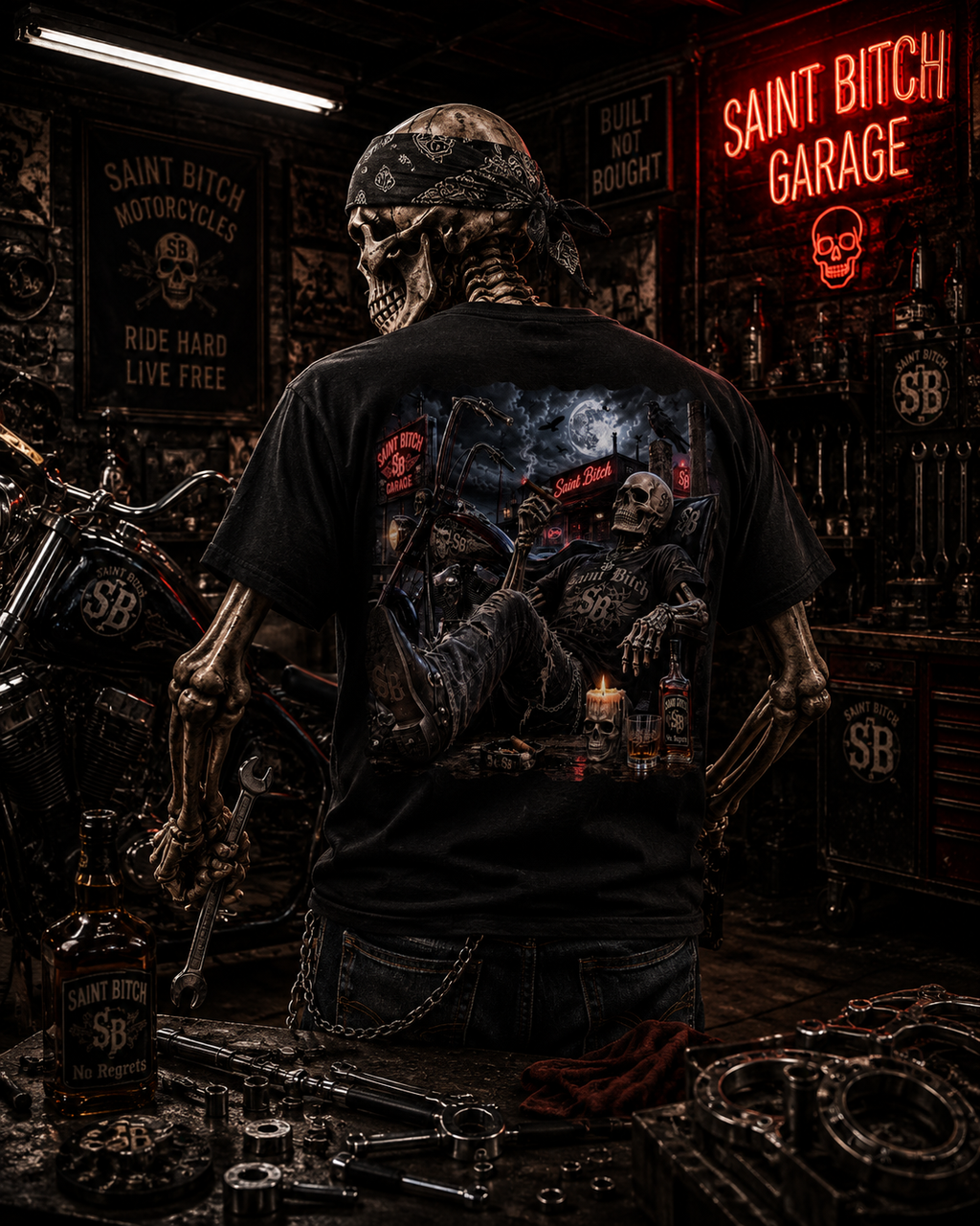 Saint Bitch Garage Premium T-Shirt