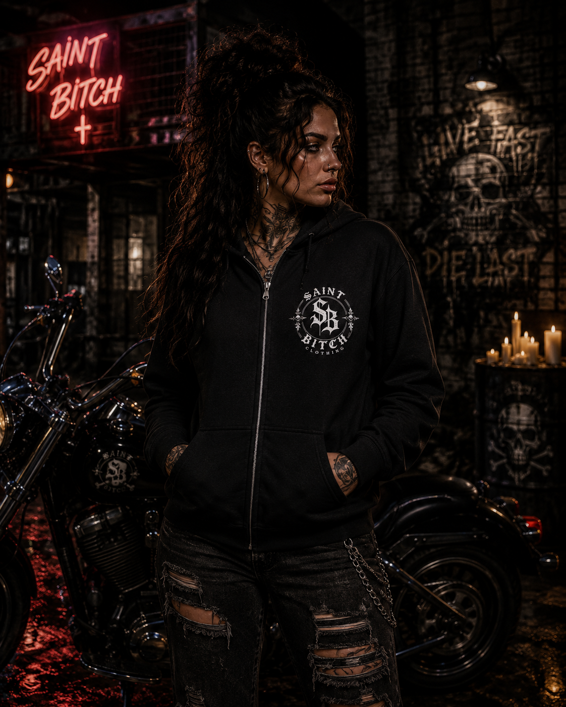Bat Shit Crazy Zip Hoodie