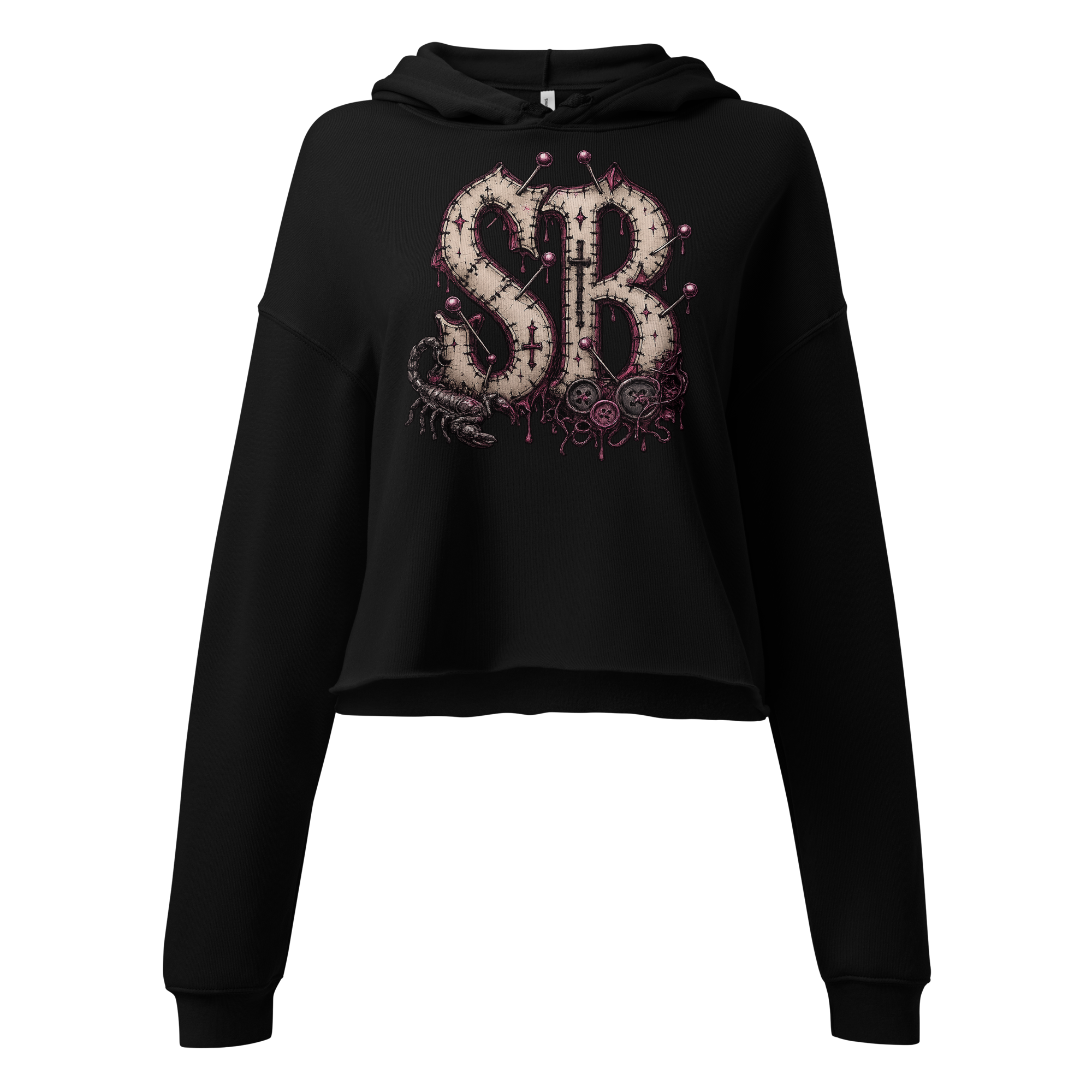 Stitched Soul Cropped Hoodie
